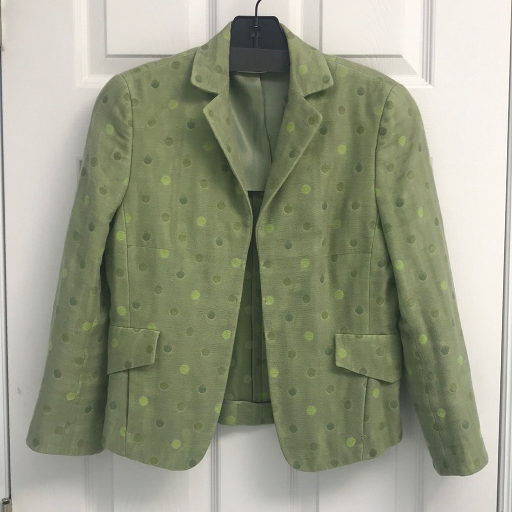 Vintage Green polka dot blazer | Akris punto